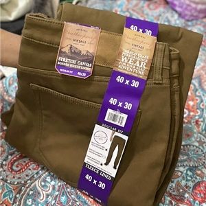 NWT Weatherproof Vintage men’s fleece lined pants